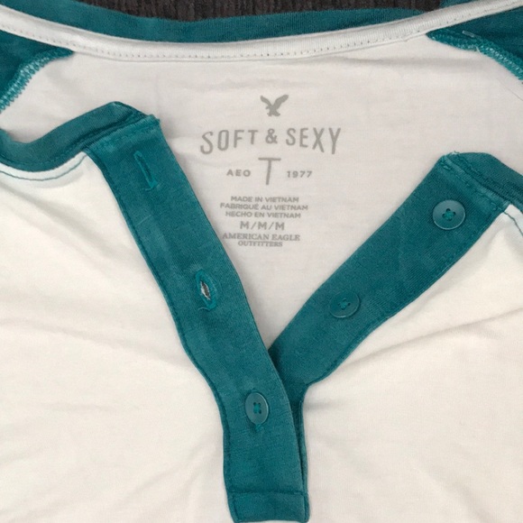 American Eagle Soft& Sexy Long Sleeve Shirt - Picture 2 of 3